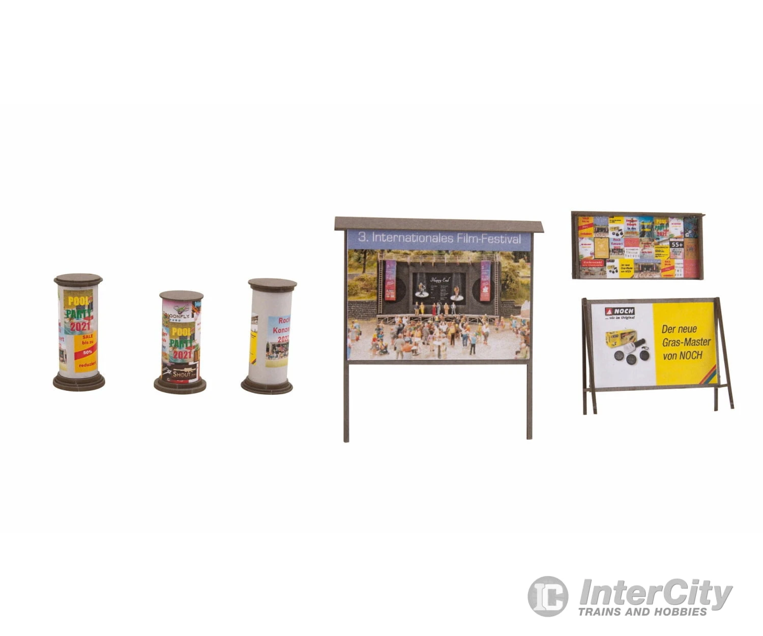 Noch 14217 HO Advertising Columns & Billboards 4 Noch 14217 HO Advertising Columns & Billboards - Image 2