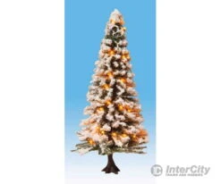 Noch 22130 Snow-Covered Christmas Tree With 30 LEDs -- 4-3/4" 12cm Tall