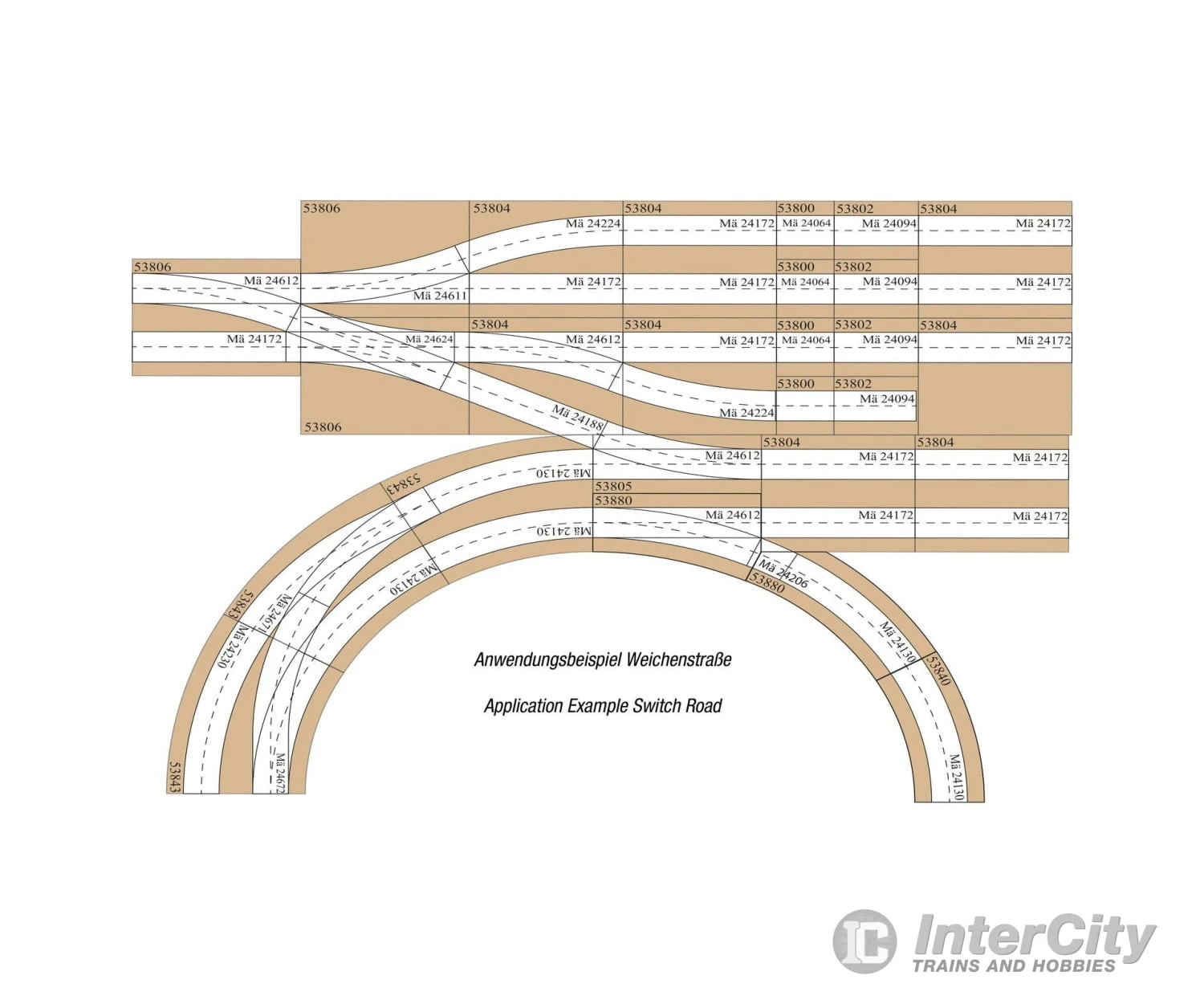 Noch 53881 HO, N Easy TRACK Curved Turnout Set 671_672 6 Noch 53881 HO, N Easy TRACK Curved Turnout Set 671_672 - Image 4