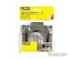 Noch HO 58051 Profi-Plus Scenic Components -- Tunnel Portal Single-Track (gray) 5-5/16 X 5-1/8" 13.5 X 13cm